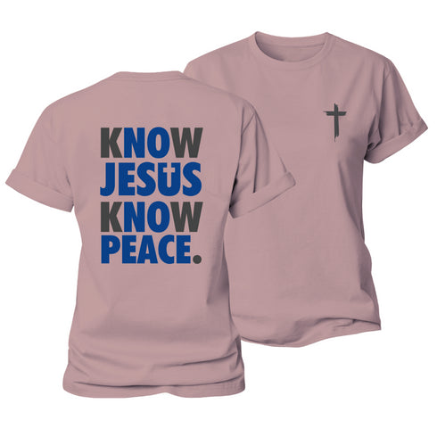 Women's Know Jesus Know Peace Cotton T-Shirt
